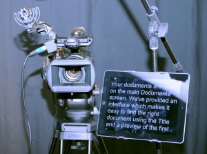 Prompter and camera